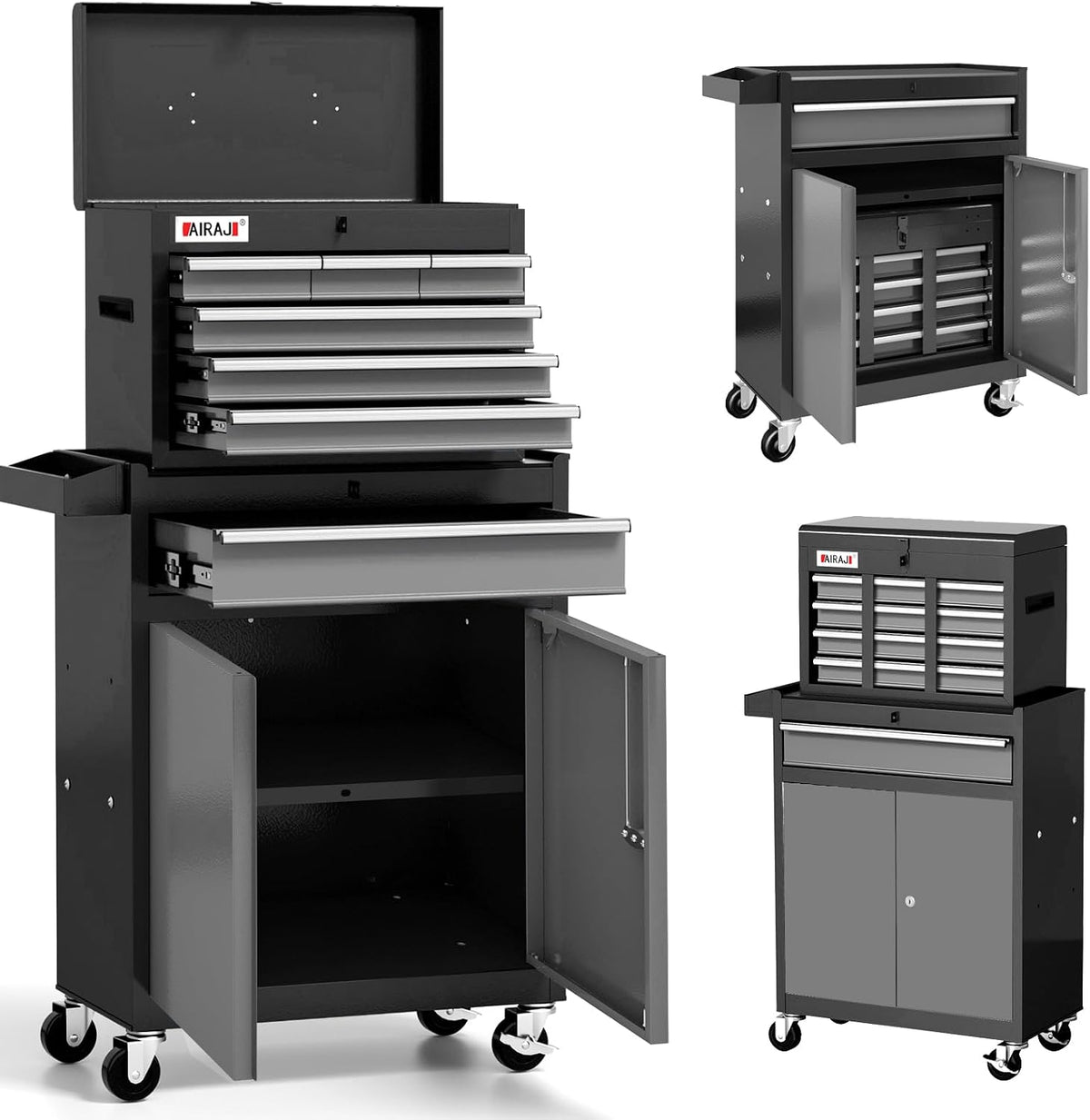 airaj tool chest 7-drawers, 40'' h rolling tool, main product view