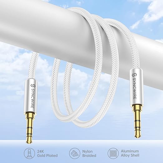 SYNCWIRE 3.5mm Nylon Braided Aux Cable, Audio Auxiliary Input Adapter Male to - Image 7
