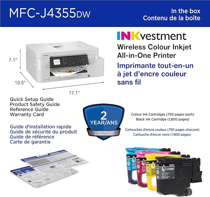 Brother INKvestment 4355 Wireless Color Inkjet All-in-One Printer - Image 8