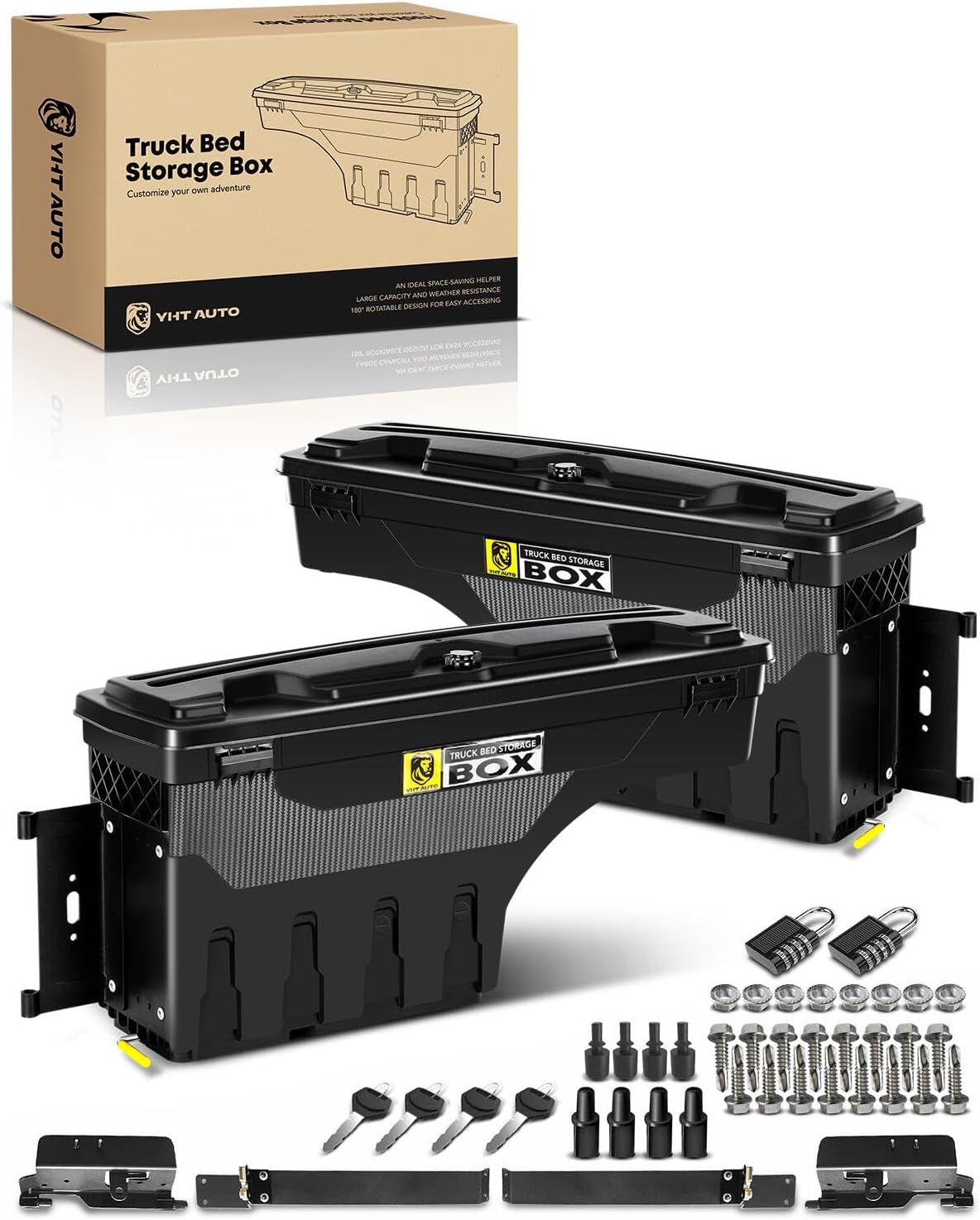 yhtauto driver & passenger side truck bed storage, main product view