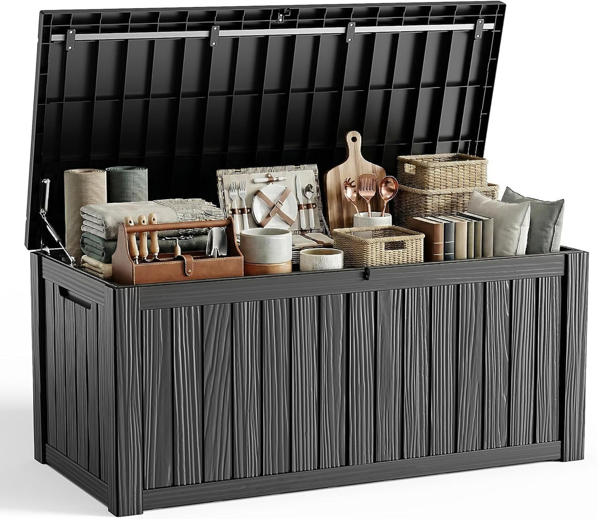 resin deck box outdoor storage box waterproof for, main product view