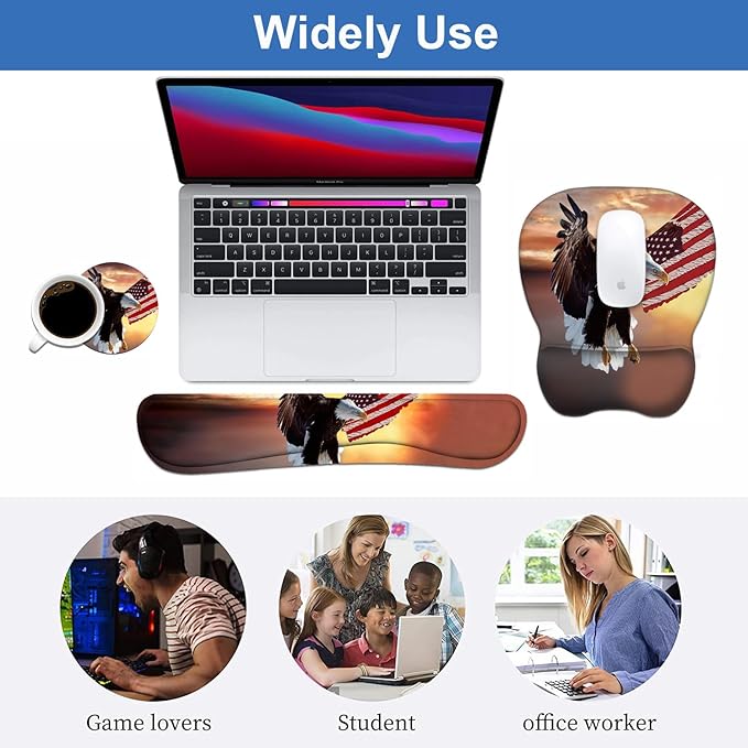 Ergonomic Mouse Pad Wrist Support and Keyboard Wrist Rest Set - Image 5