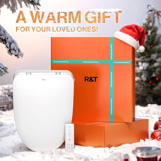 R&T V303 Auto-Open Smart Bidet Toilet Seat, Elongated Electric Bidets - Image 9