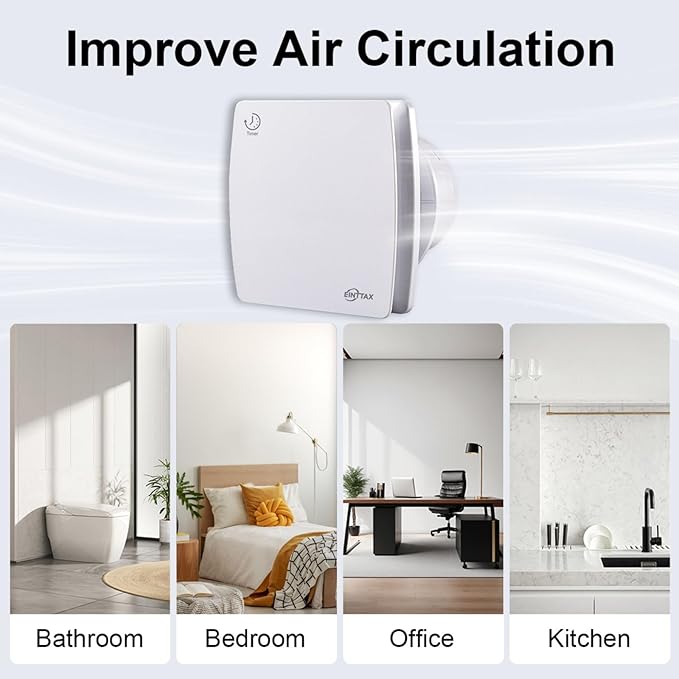 EINTTAX 4 Inch Exhaust Fan, 56CFM Wall Mount Bathroom Exhaust Fan - Image 8