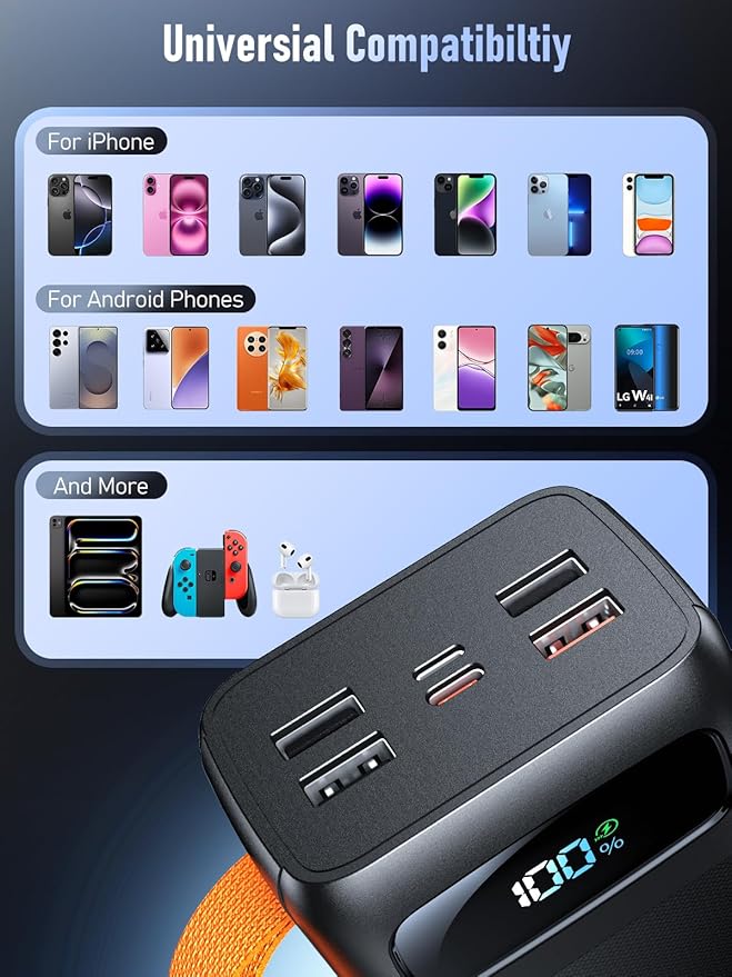 50, 000mAh Power Bank with 35W PD Fast Charging | 8-Port Portable Charger High - Image 8