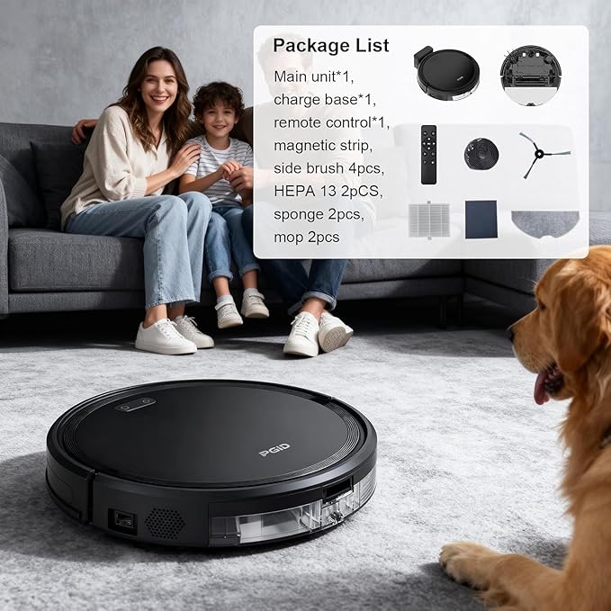 FGID Robot Vacuum and Mop Combo, 2 in 1 Mopping Robotic Vacuum Cleaner w - Image 9