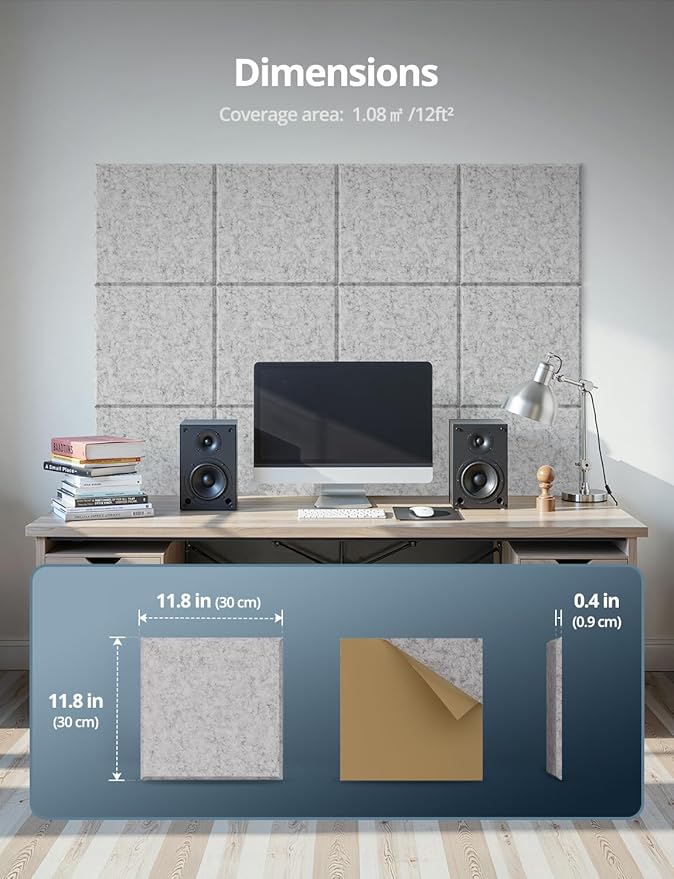 Square Acoustic Wall Panels, Sound Absorbing Panels - Image 9