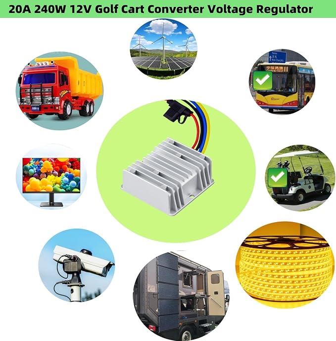 DC-DC 20A 240W Power Converters 48V 36V Step Down to 12V Converter Golf Cart - Image 6
