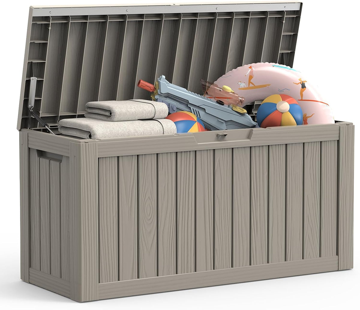 outdoor deck storage box, 90 gallon deck box,lockable, main product view