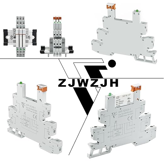 UL Listed 10Pcs Miniature Din Rail Relay 24V Black 24VDC ans 24VAC, 6Amp SPDT - Image 6