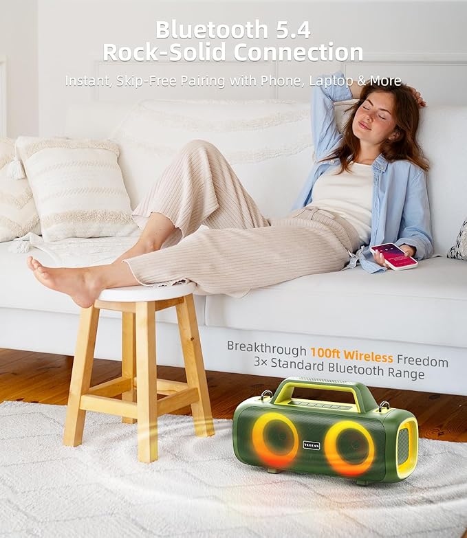 Portable Bluetooth Speaker Wireless, 140W Peak Loud Sound - Image 9
