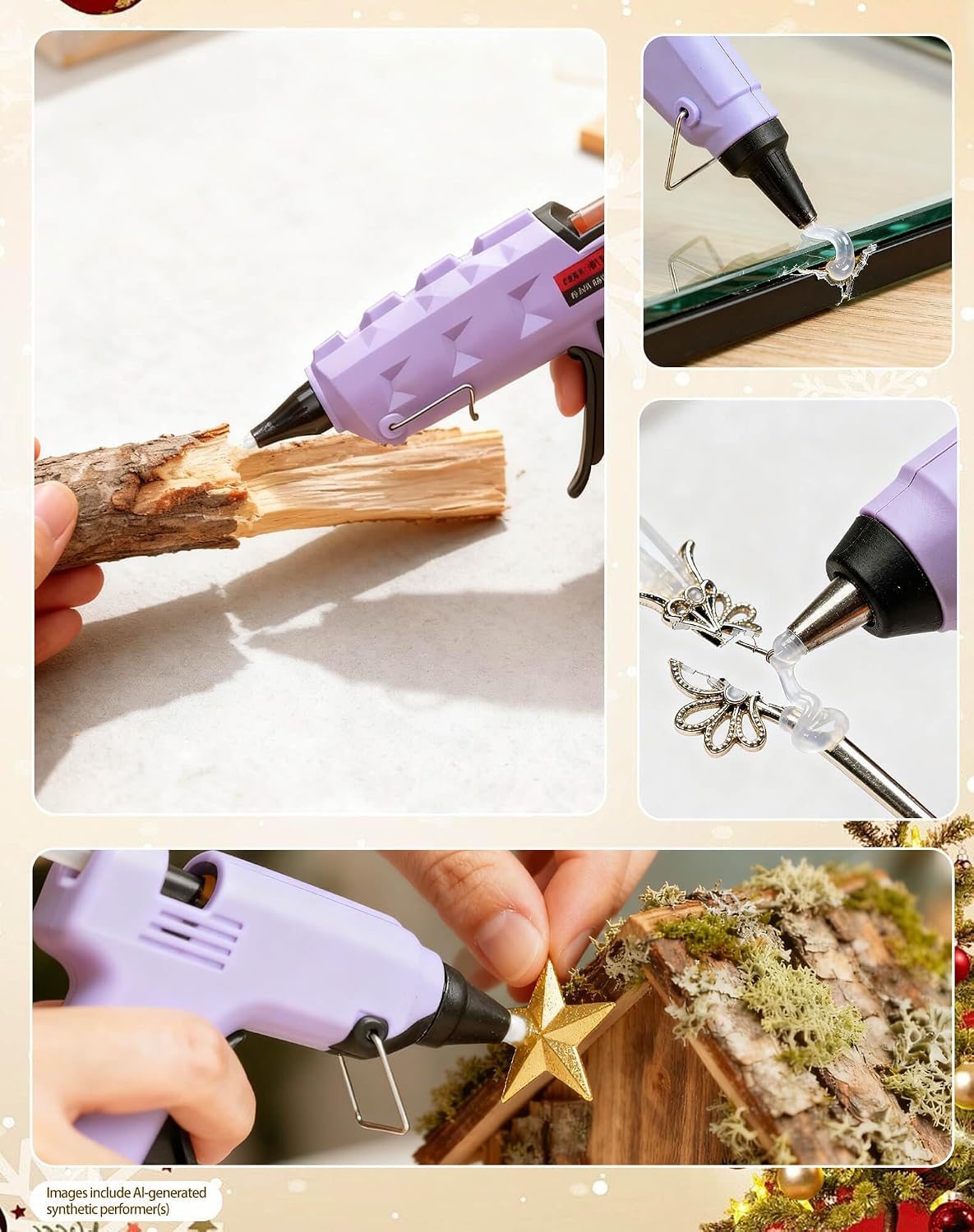 Full Size Hot Glue Sticks(30 Pcs),7.9" x 0.43" Clear Glue Gun Sticks | Perfect for Full Size Hot Glue Gun,Easily Create and Bond Crafts on Wood,Plastic,Glass,Flowers,Fabrics,Foam,Jewellery
