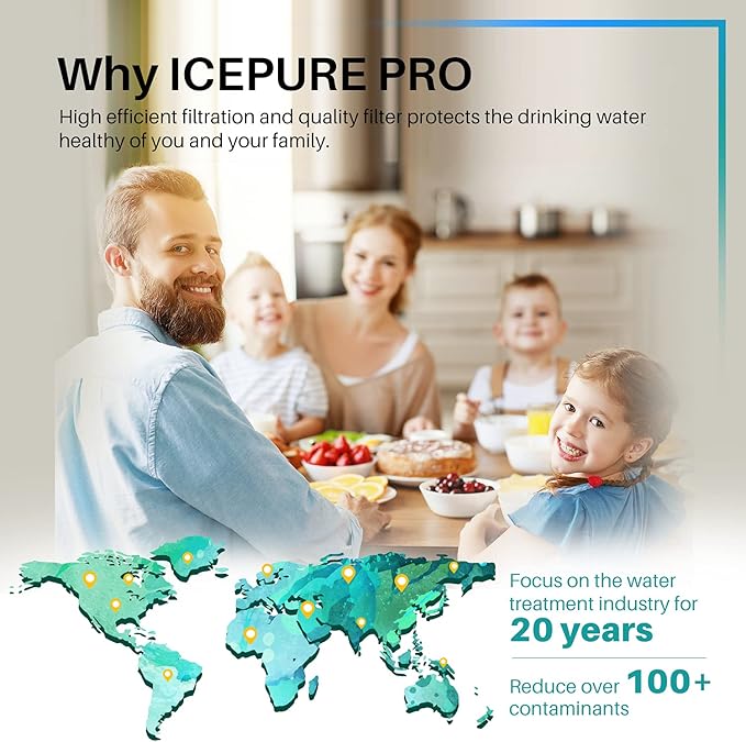 ICEPURE PRO UKF8001 NSF401&473&53&42 Certified Replacement Everydrop EDR4RXD1 - Image 8