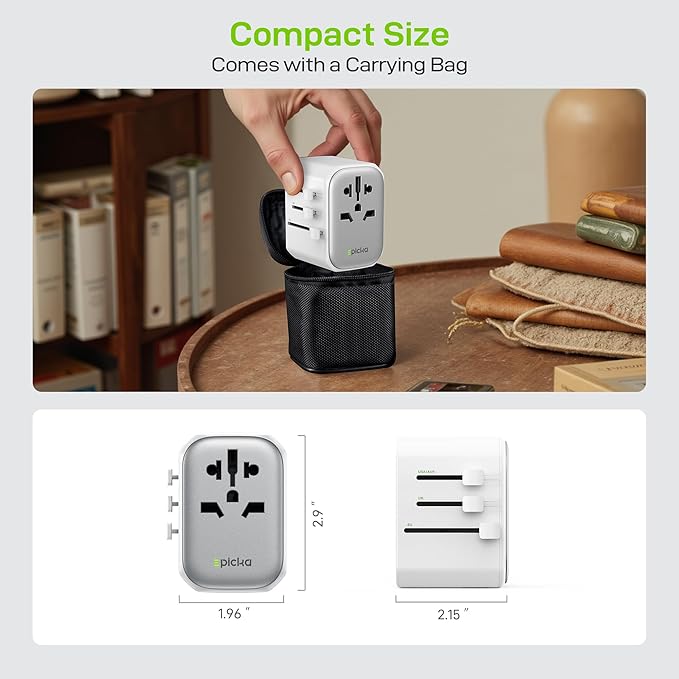 EPICKA Pulse 45W European Travel Plug Adapter, Universal Power Adapter - Image 7