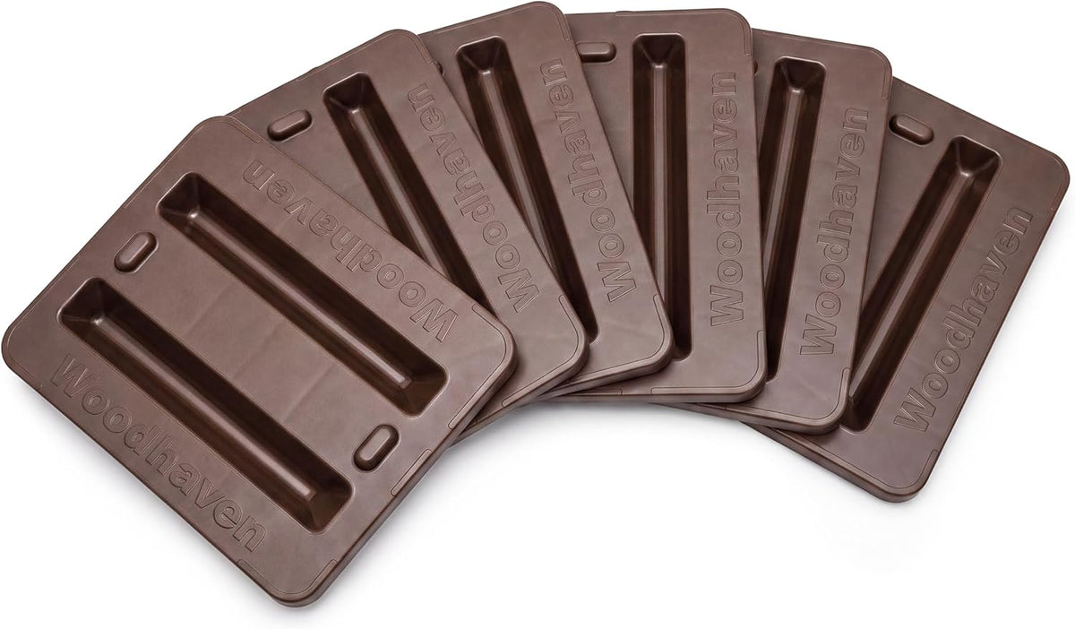 woodhaven firewood rack support bases brown - made, main product view