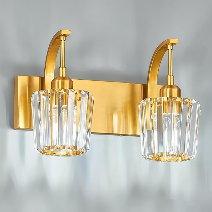 FDPBY Modern Bathroom Vanity Light, 2-Light Gold Wall Sconce - Image 8
