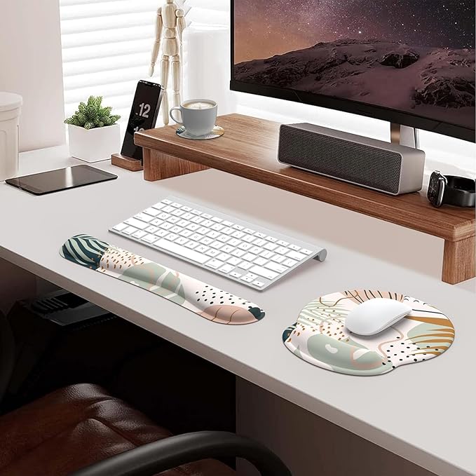 iLeadon Mouse Pad Wrist Support Keyboard Wrist Rest Set, Ergonomic Mouse Pad - Image 8
