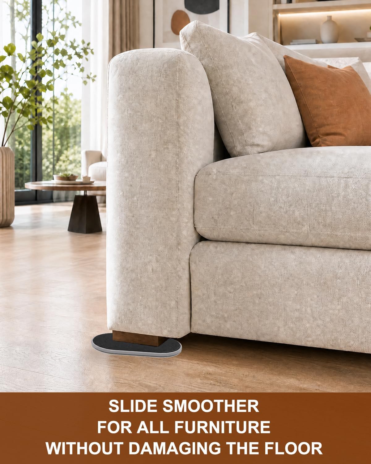 Furniture Sliders,16 PCS 9-1/2" Value Pack Large Oval Reusable Moving Pads for Carpet and Hardwood Floors, Heavy Duty Protector for Beds, Sofas, Dressers, Quickly and Easily Move