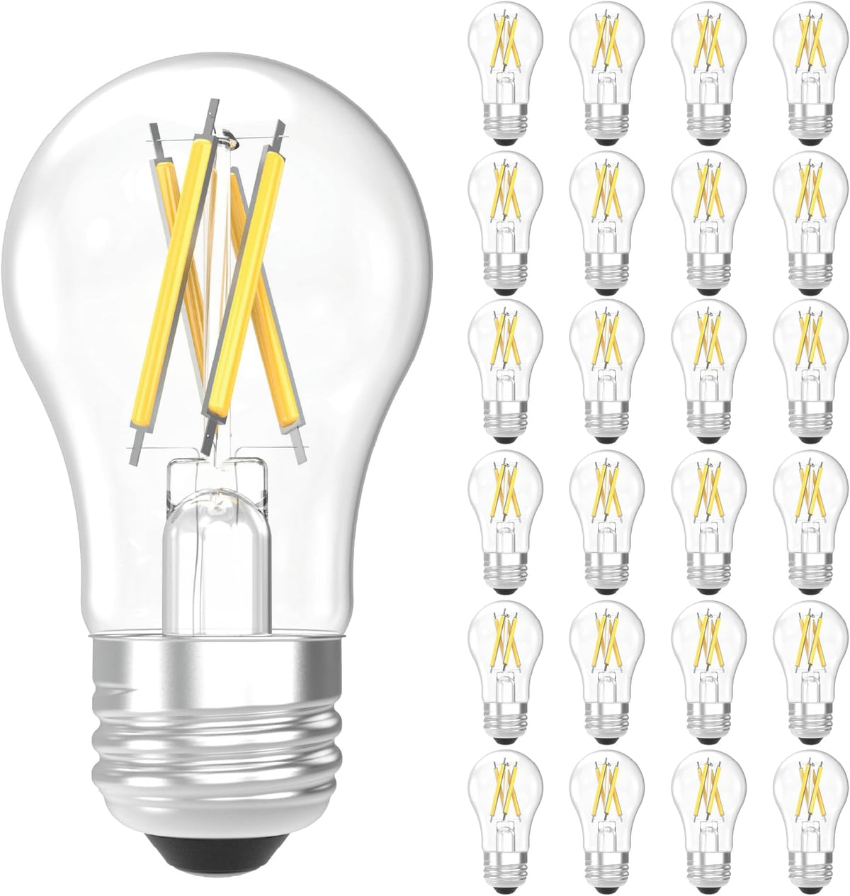 Sunco 24 Pack A15 Light Bulb LED, Edison Style Bulb, Dimmable Vintage Filament