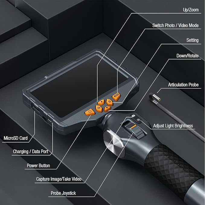 Teslong 3.9mm Two-Way Articulating Borescope - Image 9
