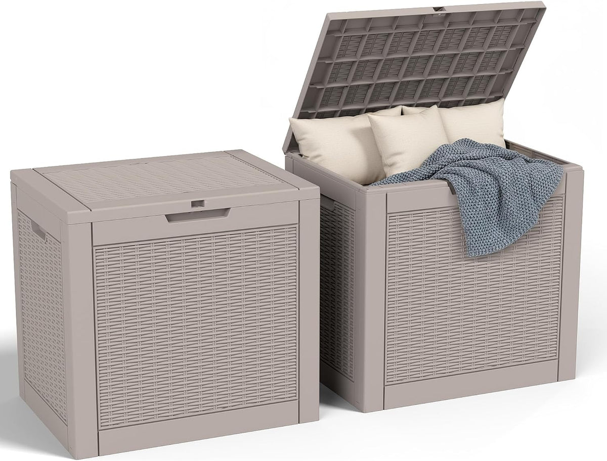 32 gallon outdoor storage box, large resin deck, main product view