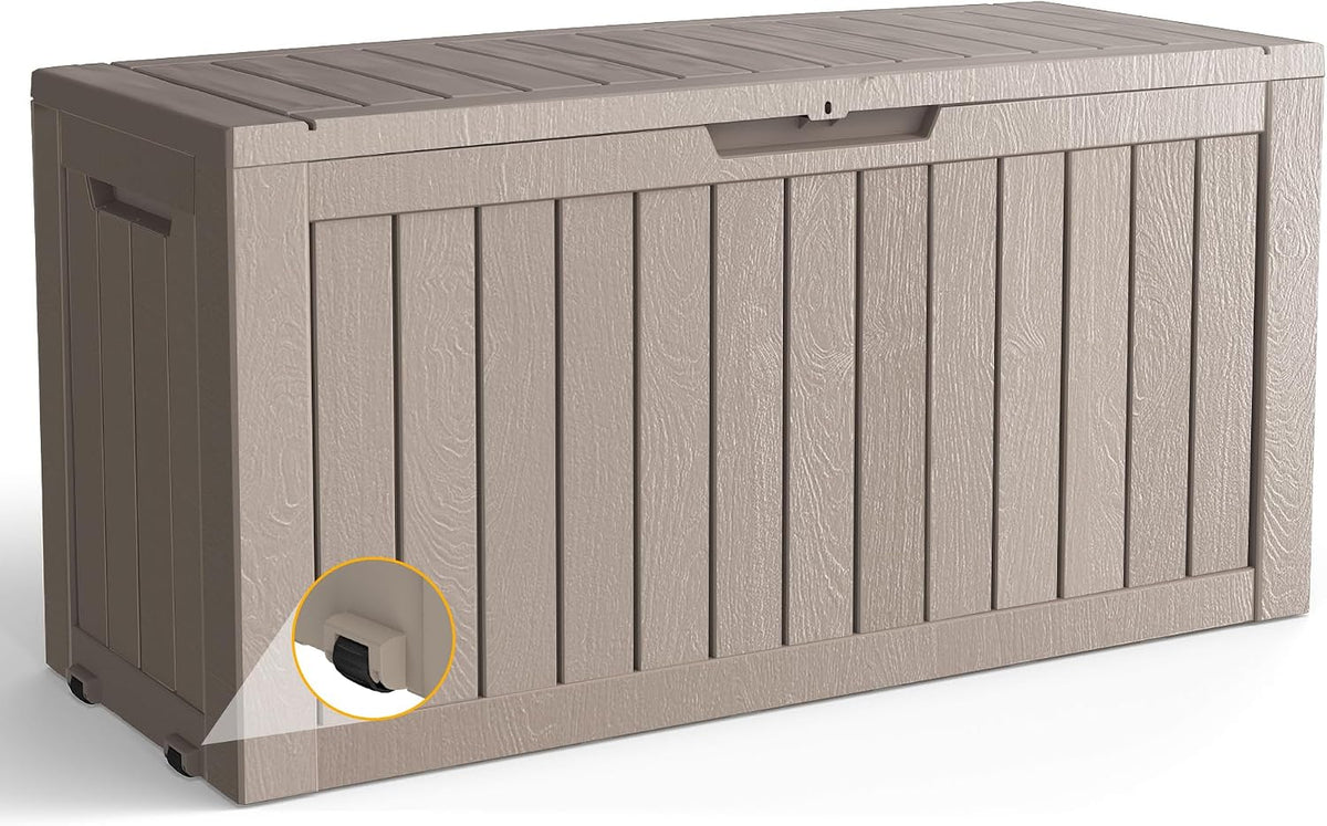 90 gallon outdoor storage with wheels, lockable waterproof, main product view