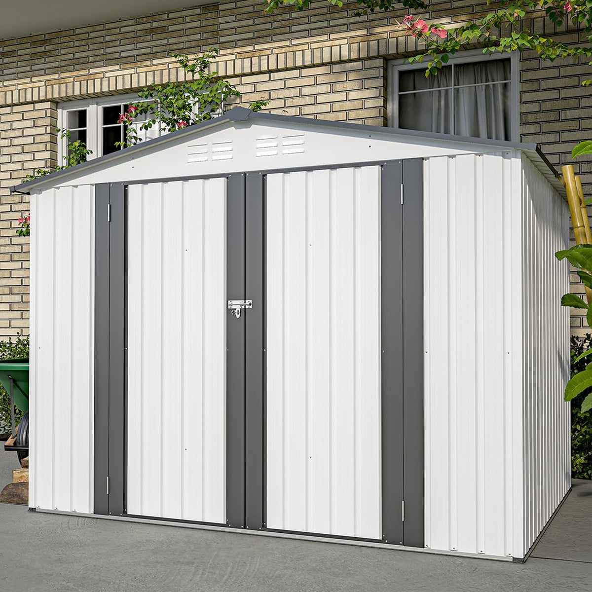 outdoor storage shed - 8x6 ft metal shed, main product view