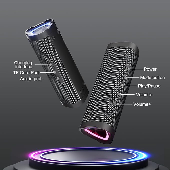 Vanzon V40 Portable Wireless Bluetooth Speaker, 24 Hour Playtime, Suitable - Image 3