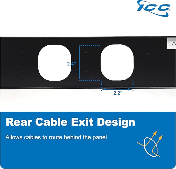 ICC 2U Ring Cable Manager Panel - Image 9