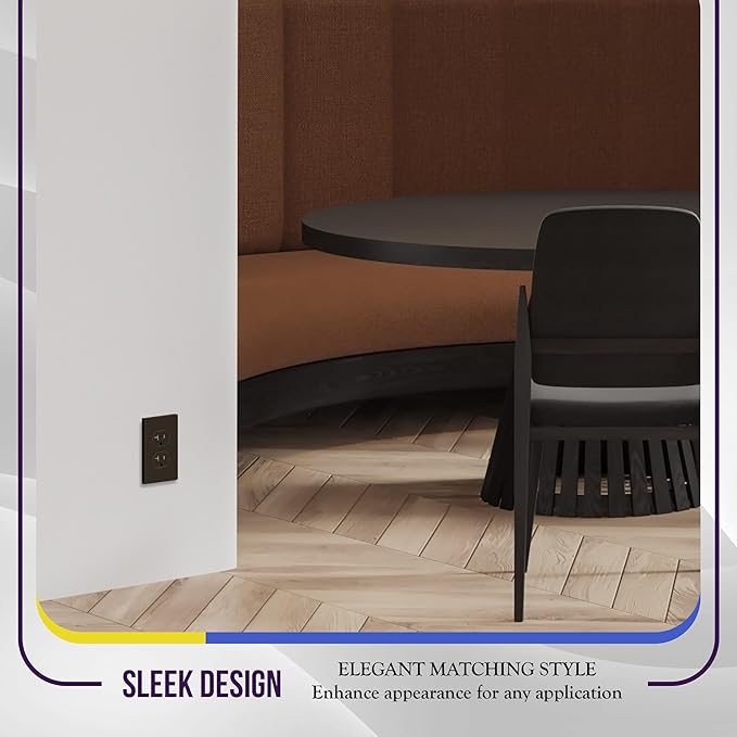 ENERLITES Screwless Duplex Wall Plate, Child Safe Receptacle Outlet Cover - Image 7
