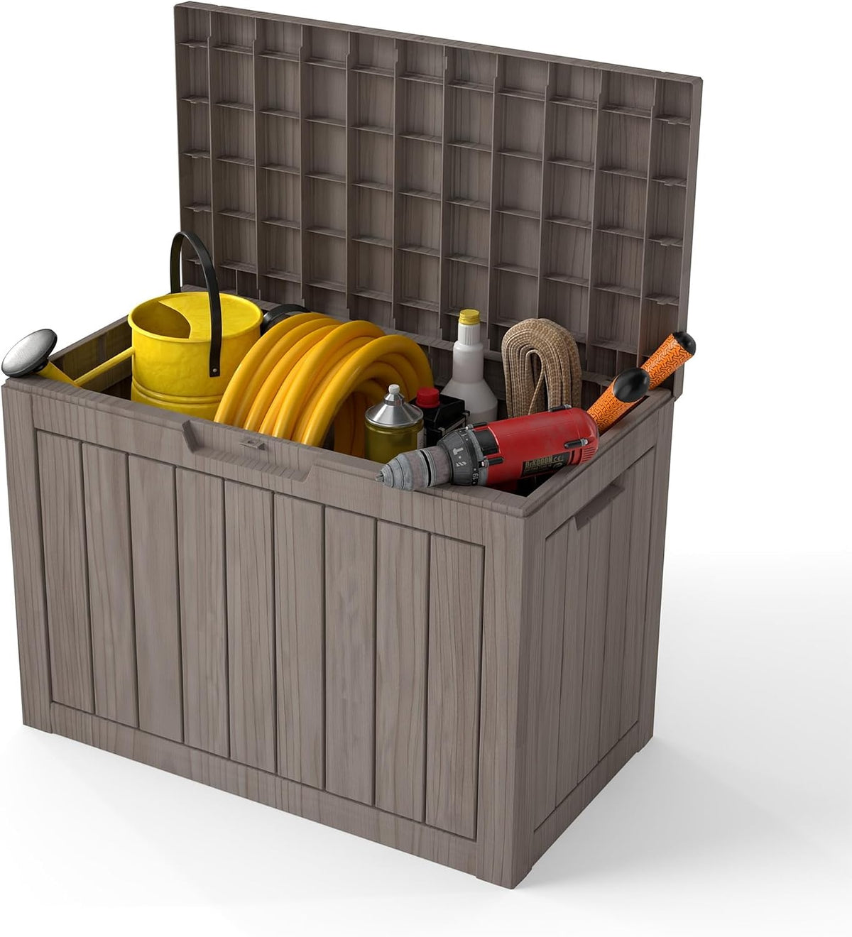 outdoor storage box, 50 gallon waterproof deck box, main product view