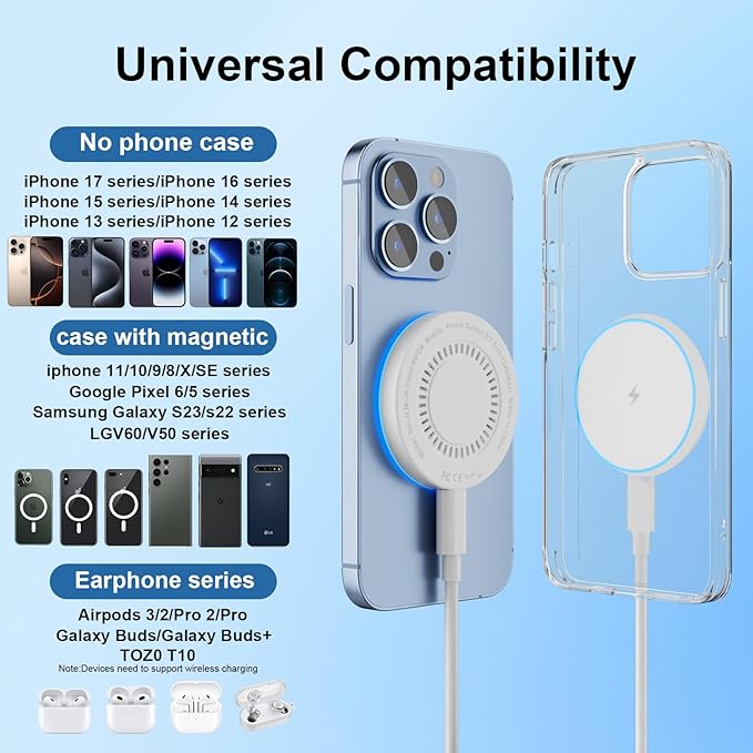 MagSafe Charger 2 Pack 15W Magnetic Wireless Charger Fast Charging Pad - Image 7