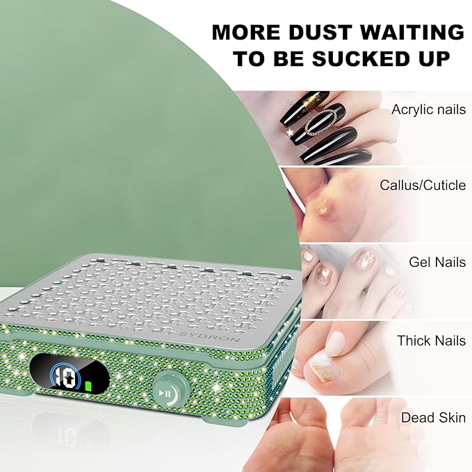 Nail Dust Collector | 1000PA Gel Nail Dust Collector | 10 Speed Levels | Low - Image 7