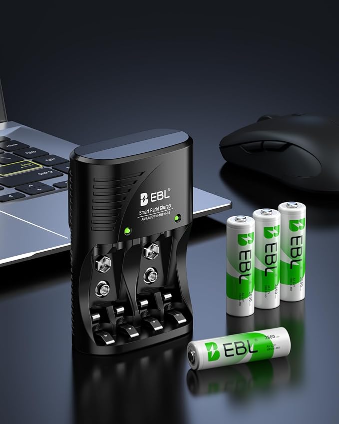 EBL 4-Bay Battery Charger for AA & AAA Rechargeable Batteries - Image 7