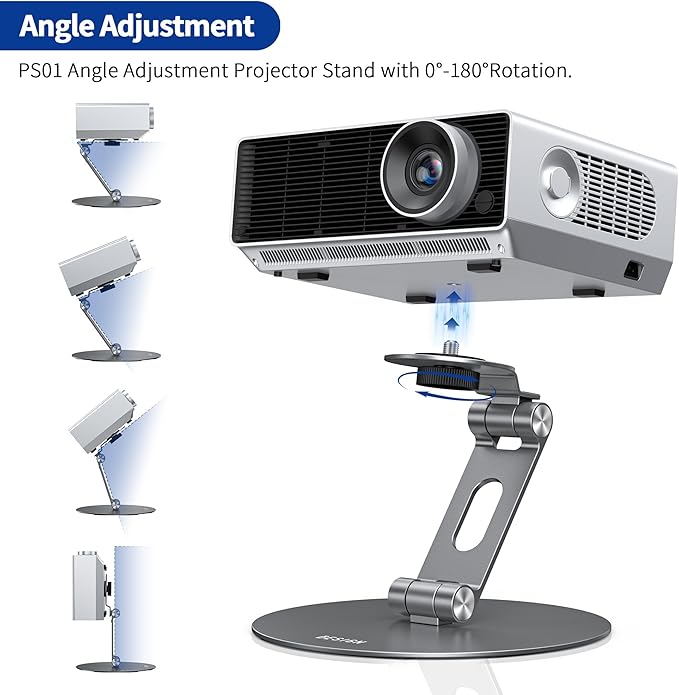BESIGN PS01 Projector Foldable Mount Stand, Angle Adjustable Projector Stand - Image 8