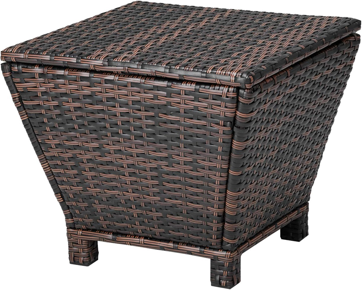 vingli 13 gallon outdoor deck box, wicker outdoor, main product view
