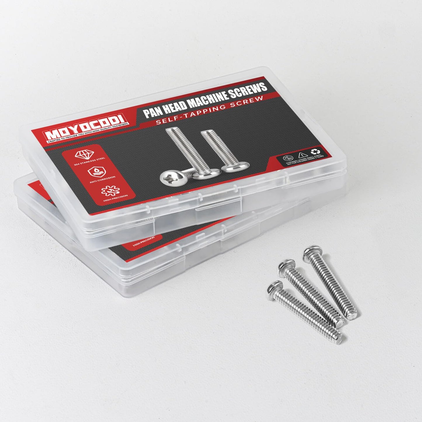 #4-40 x 1'' (50 Pack) Pan Head Machine Screws Phillips Drive Machine Screws, 304 Stainless Steel 18-8, Bright Finish, Fully Threaded,for Furniture Repairs and 3D Printer