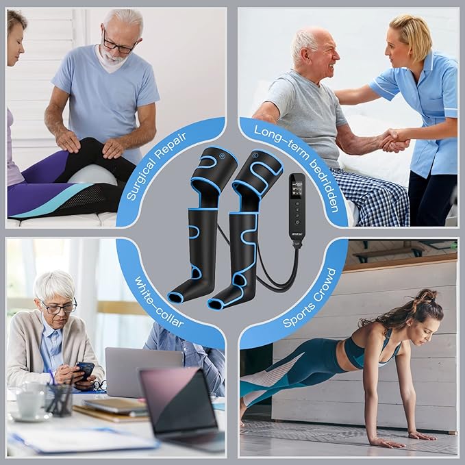 CINCOM Leg Massager with Heat and Compression, Air Compression Leg Massager - Image 7