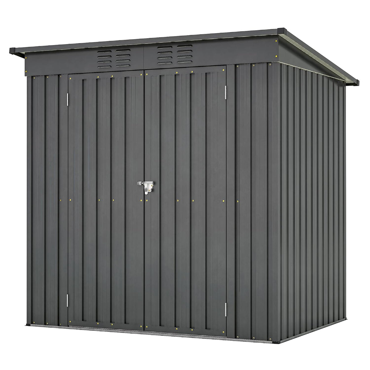 6x4 ft galvanized steel garden sheds with ventilation, view 10