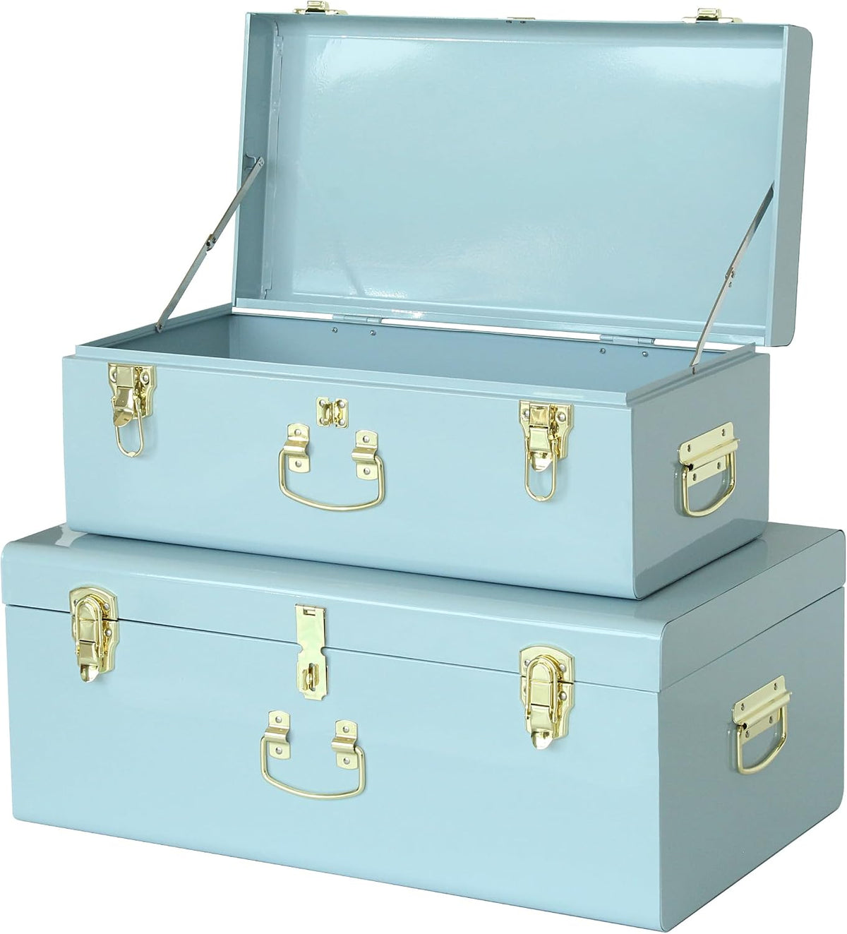 vixdonos metal trunk decorative storage box set of, main product view