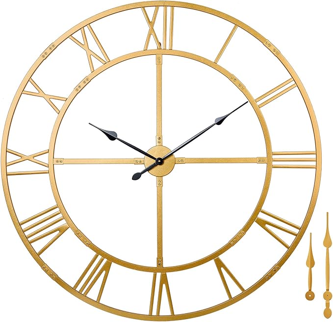 Ohweog Large Wall Clock for Living Room Decor – 60 Inch Silent Non-Ticking - Image 7