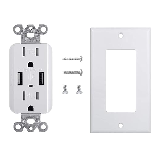 EverElectrix 2 Pack 4.8A Wall Outlet - 15Amp Duplex Tamper Resistant Charger - Image 4