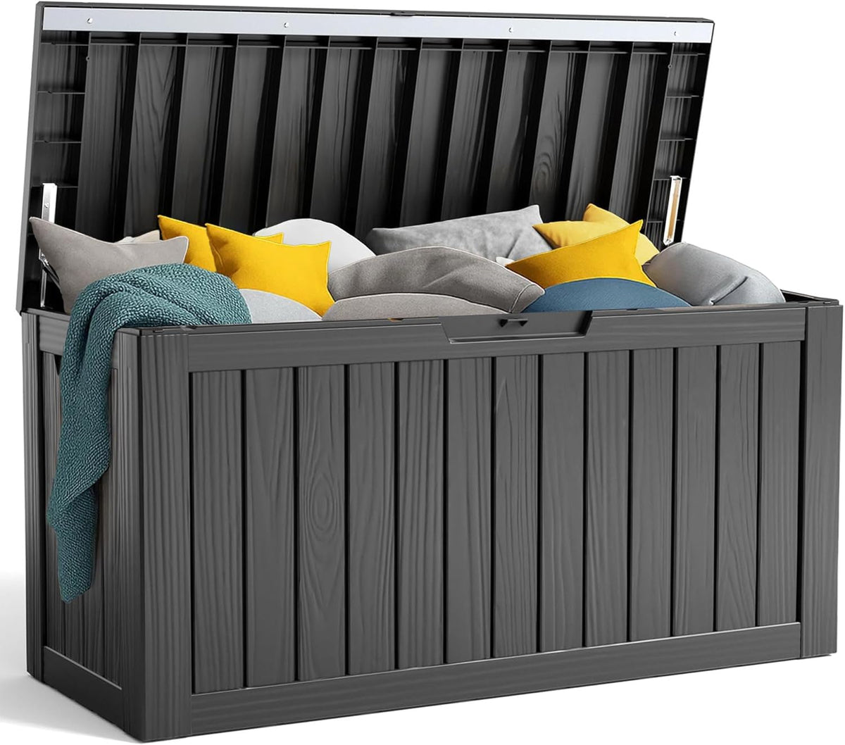 patiozen 80 gallon resin deck box, lockable outdoor, main product view