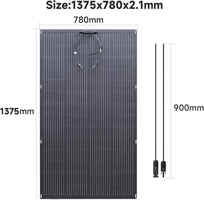 ALLPOWERS SF200 200W Flexible Solar Panel, Ultra-Thin 3mm Bendable - Image 9