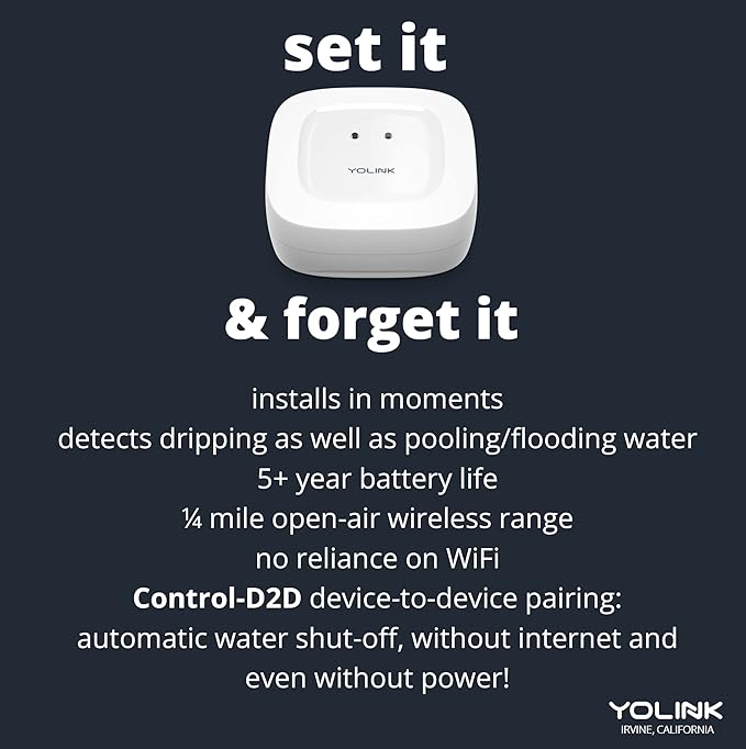 YoLink Water Leak Detection Starter Kit, w/SpeakerHub Audio/Talking Hub & Water - Image 9