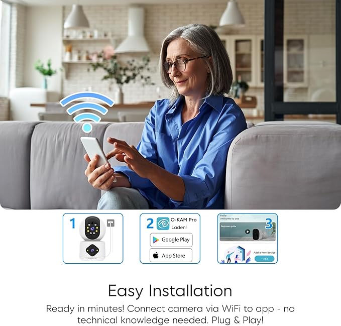 VSTARCAM 2K+2K Cameras for Home Security Indoor, Dual Cameras, 360° Pan-Tilt - Image 7