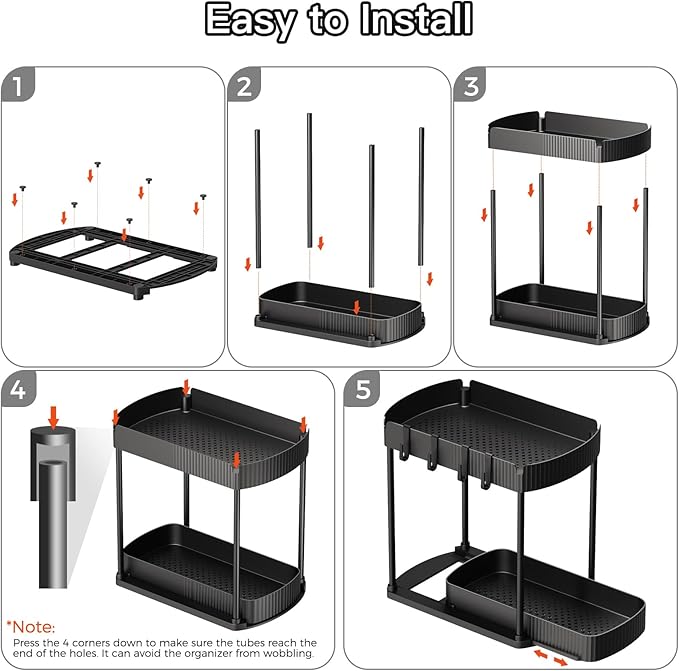 Ukeetap Multi-Purpose Pull-Out Storage Organizers, Under Sink/Cabinet - Image 7