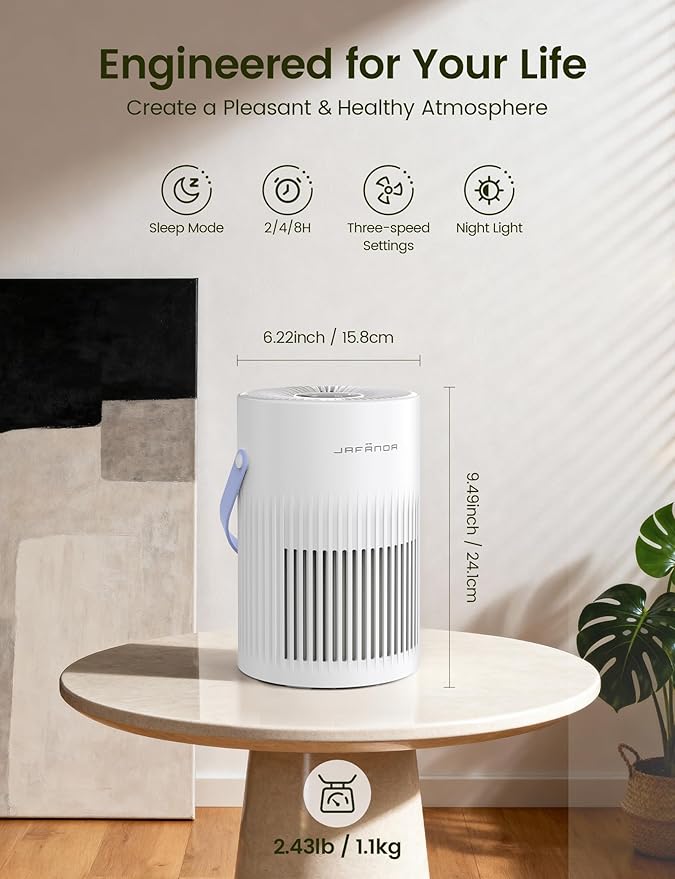 Air Purifer for Home, True HEPA Air Purifier for Bedroom, Air Cleaner for Pet - Image 9