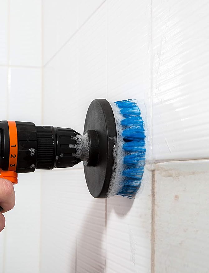 RevoClean 4 Piece Scrub Brush Power Drill Attachments-All Purpose Time Saving - Image 9