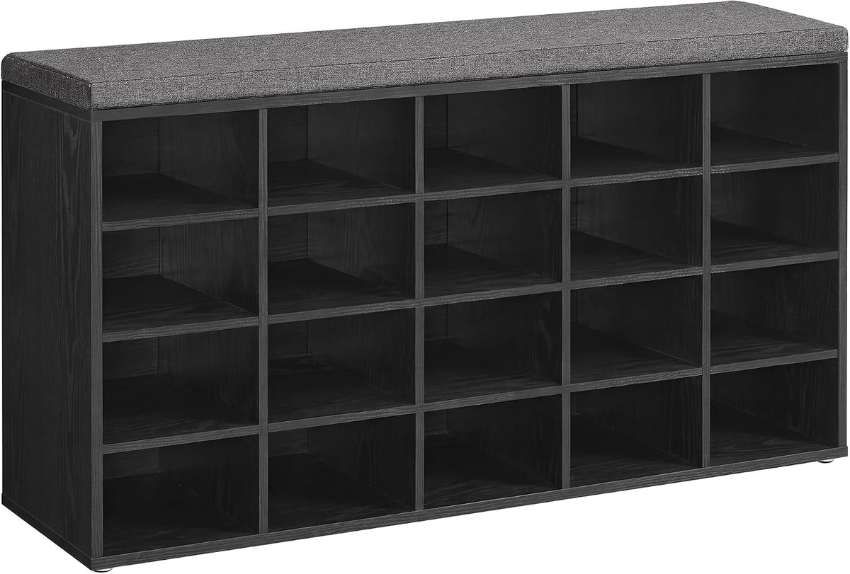 vasagle shoe bench with cushion, 20 compartments, 12, main product view